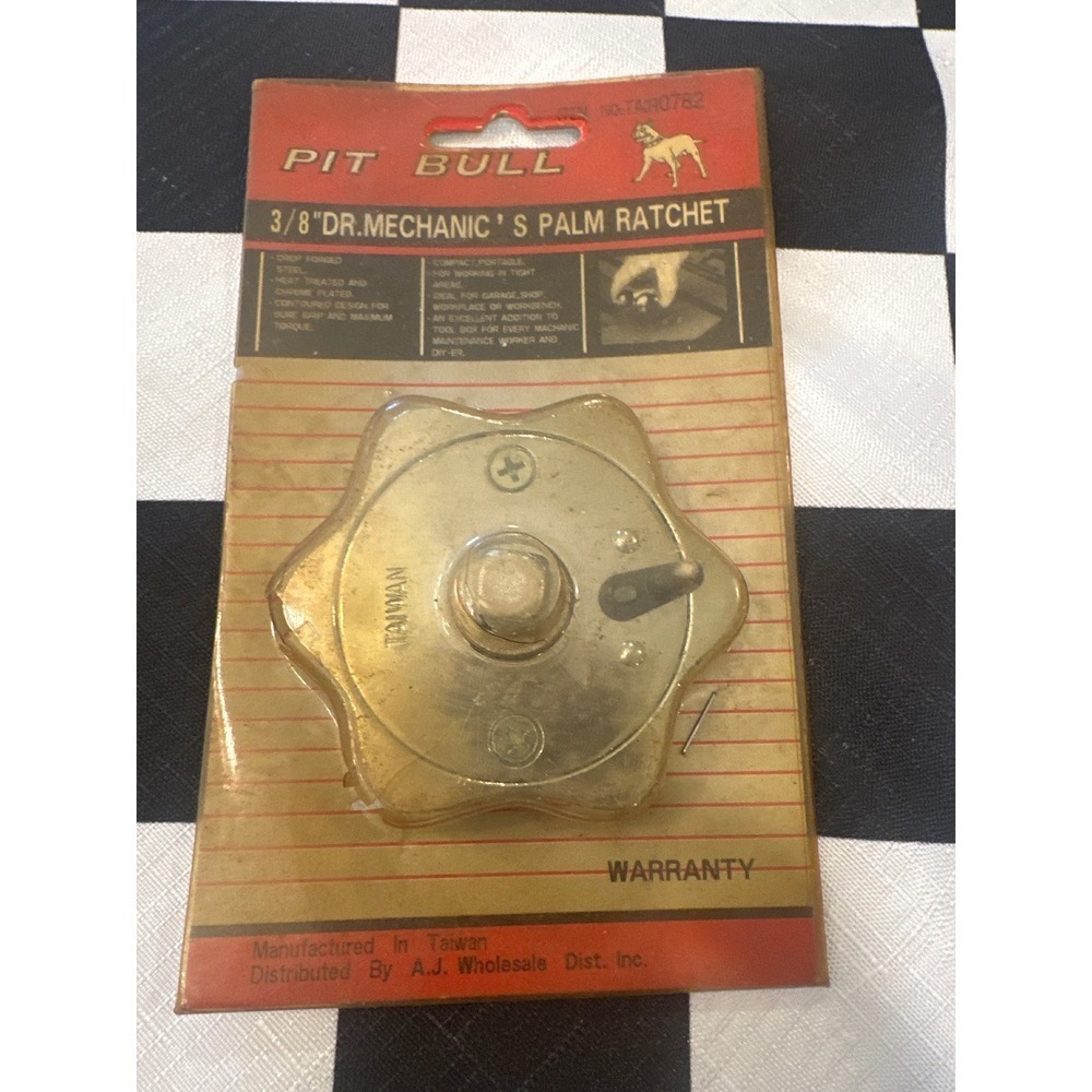 Pit Bull 3/8 Inch Dr Mechanic Palm Ratchet Tool TAIRO782 Taiwan